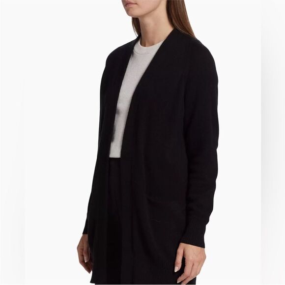 Vince NWT Cashmere Open Cardigan In Black Size M - Picture 4 of 12